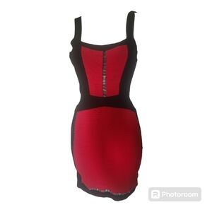 GUESS Marciano Pink Black Bodycon Dress - Size XXS, 00